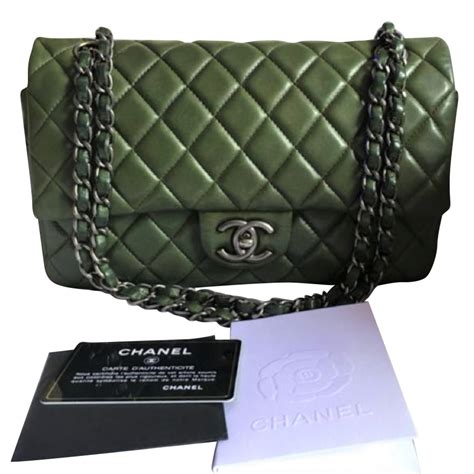 chanel green flap bag|chanel vintage flap bag.